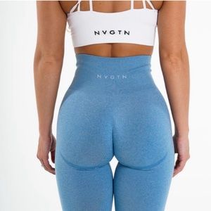 NVGTN Sky Blue Contour Seamless Leggings